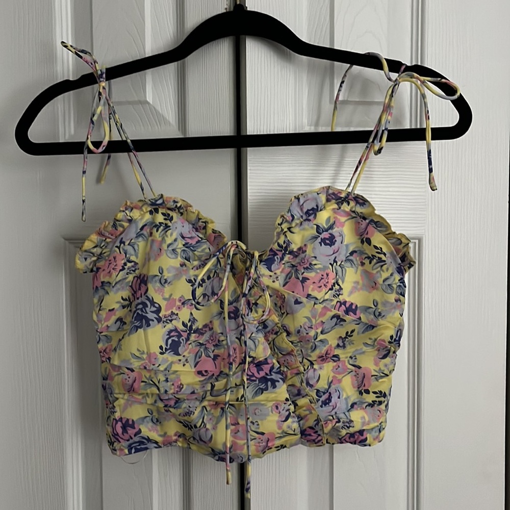 WHITE FOX YELLOW FLORAL CORSET